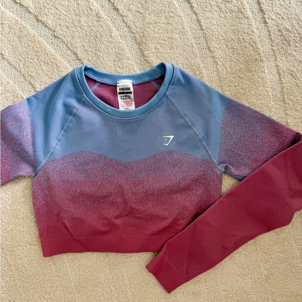 Gymshark Adapt Ombre Seamless Long Sleeve Crop Top